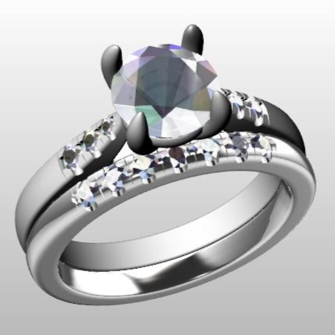 Custom Made Diamond Set Wedding Ring SB2829 image 2