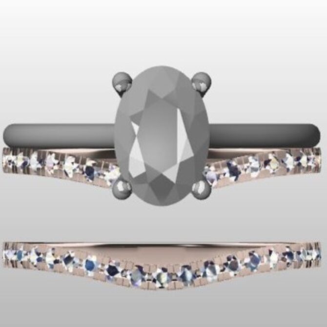 Custom Made Diamond Set Wedding Ring SB2895 image 1