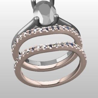 Custom Made Diamond Set Wedding Ring SB2895 image 2