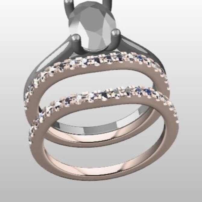 Custom Made Diamond Set Wedding Ring SB2895 image 2