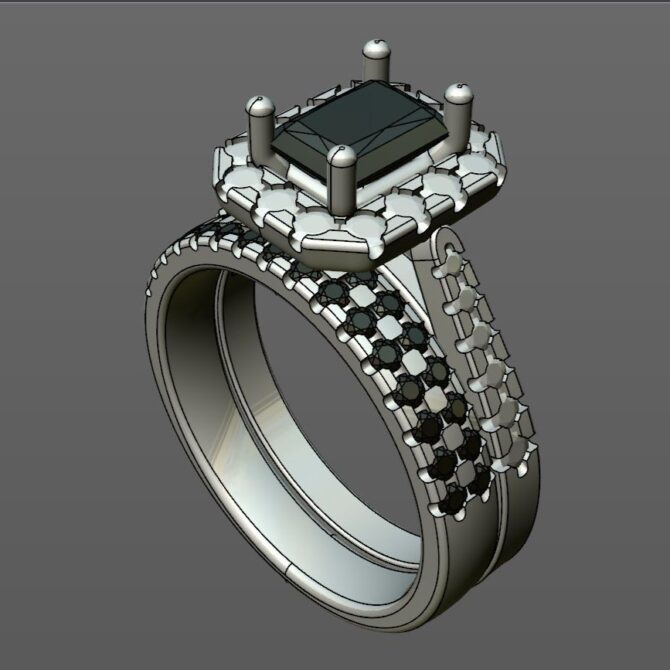 Custom Made Diamond Set Wedding Ring SB2956 image 2