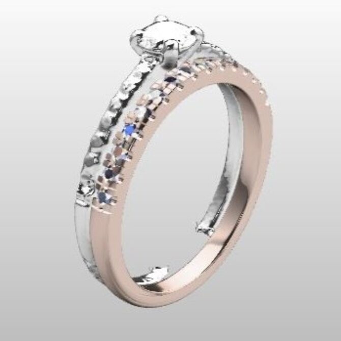 Custom Made Diamond Set Wedding Ring SB2973 image 2