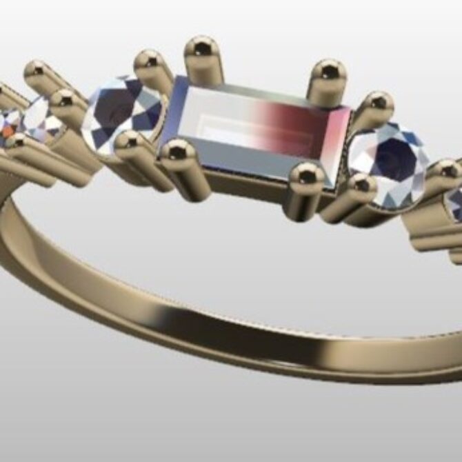 Custom Made Diamond Set Wedding Ring SB2978 image 2