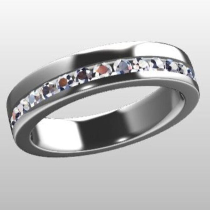 Custom Made Diamond Set Wedding Ring SB2985 image 2