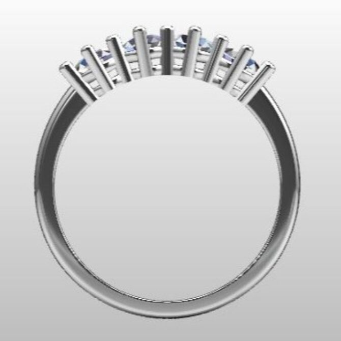 Custom Made Diamond Set Wedding Ring SB3016 image 3