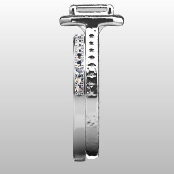 Custom Made Diamond Set Wedding Ring SB3046 image 4
