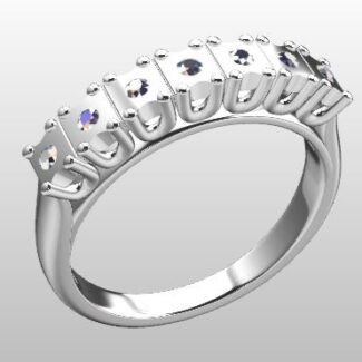 Custom Made Diamond Set Wedding Ring SB3048 image 2