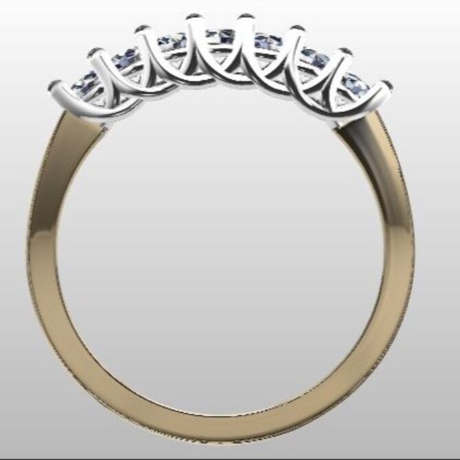 Custom Made Diamond Set Wedding Ring SB3069 image 3