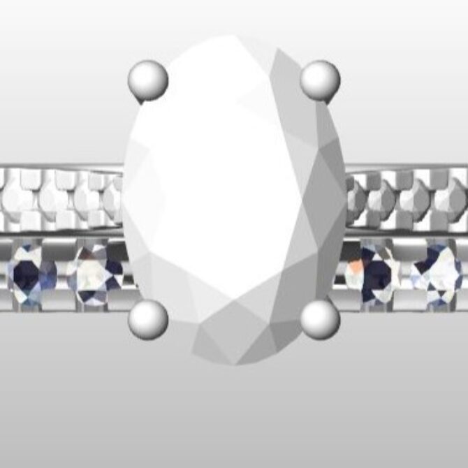 Custom Made Diamond Set Wedding Ring SB3098 image 1