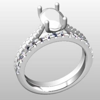 Custom Made Diamond Set Wedding Ring SB3098 image 2
