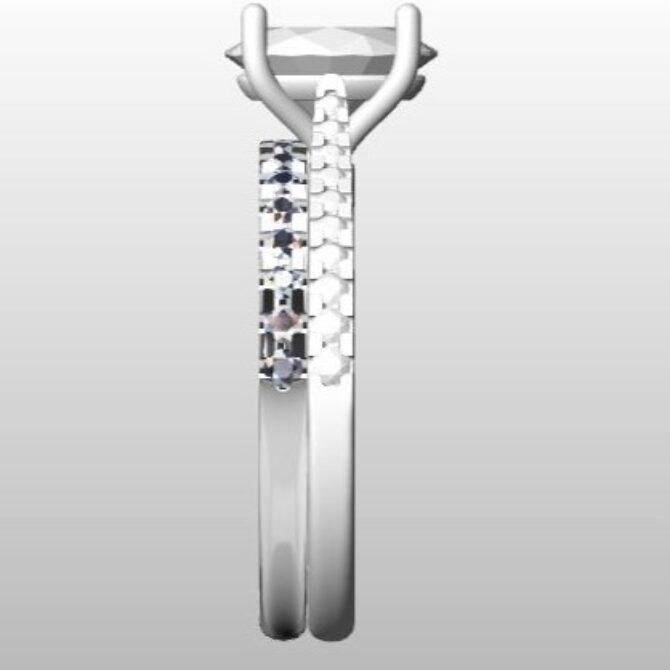Custom Made Diamond Set Wedding Ring SB3098 image 4