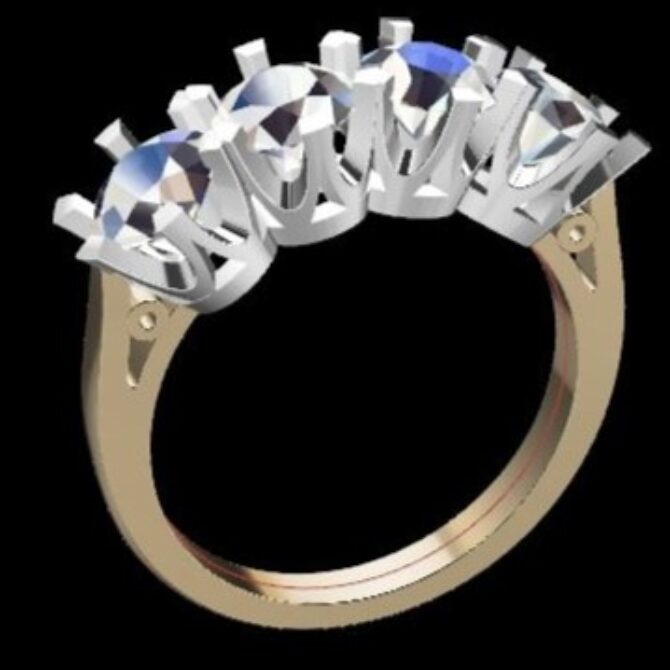 Custom Made Diamond Set Wedding Ring SB3106 image 2