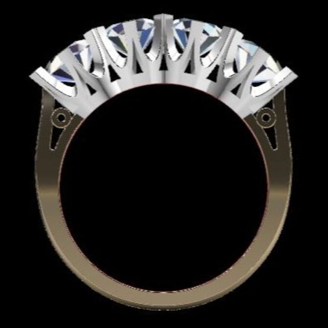 Custom Made Diamond Set Wedding Ring SB3106 image 3