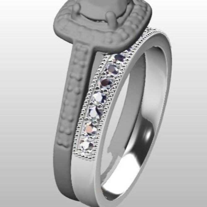 Custom Made Diamond Set Wedding Ring SB3114 image 12JPG