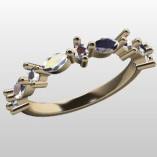 Custom Made Diamond Set Wedding Ring SB3125 image 2