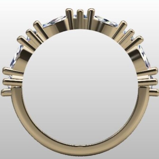 Custom Made Diamond Set Wedding Ring SB3125 image 3