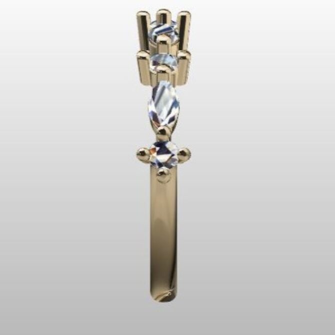 Custom Made Diamond Set Wedding Ring SB3125 image 4