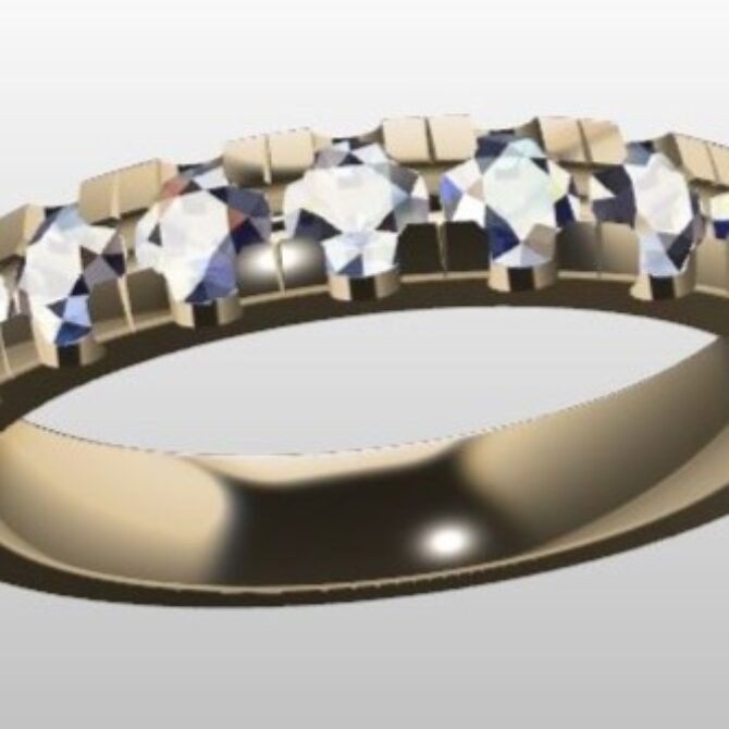 Custom Made Diamond Set Wedding Ring SB3239 image 2