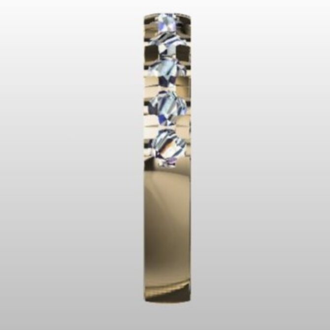 Custom Made Diamond Set Wedding Ring SB3239 image 4