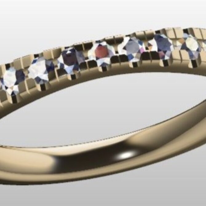 Custom Made Diamond Set Wedding Ring SB3265 image 2