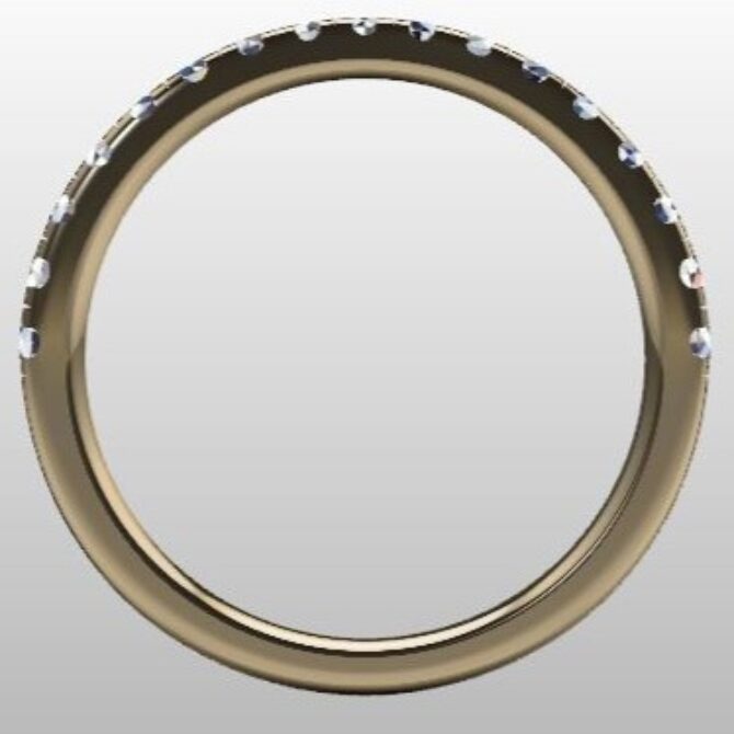 Custom Made Diamond Set Wedding Ring SB3265 image 3