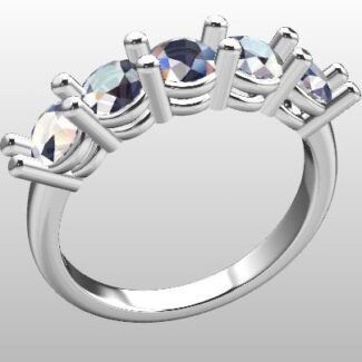Custom Made Diamond Set Wedding Ring SB3271 image 2