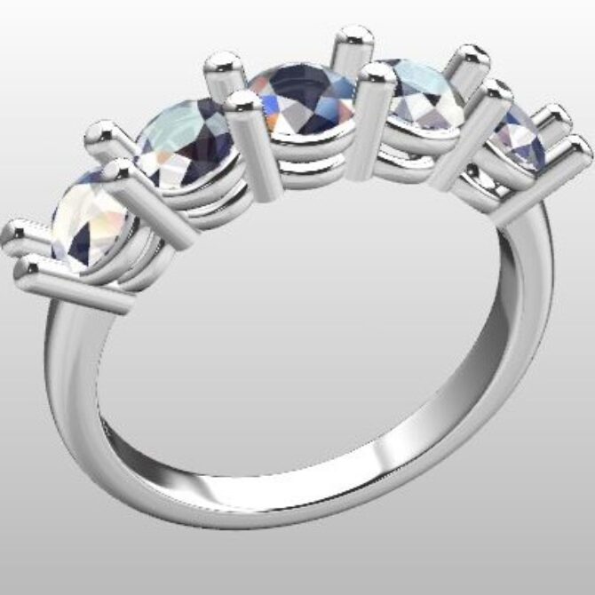 Custom Made Diamond Set Wedding Ring SB3271 image 2