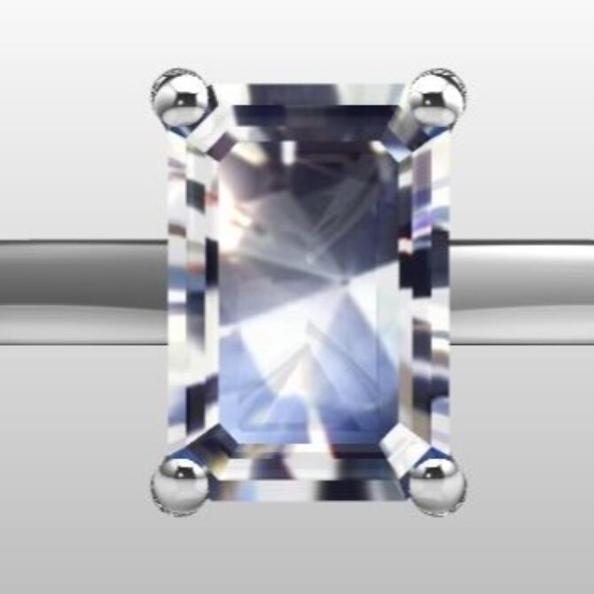 Custom Made Emerald Cut Engagement Ring SB2470 image 1