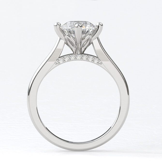 Custom Made Emerald Cut Engagement Ring SB2470 image 2