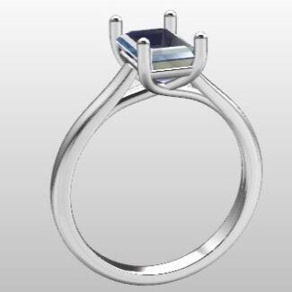 Custom Made Emerald Cut Engagement Ring SB2470 image 2