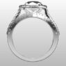 Custom Made Engagement Ring and V-Shaped Diamond Set Wedding Ring SB3154 image 3