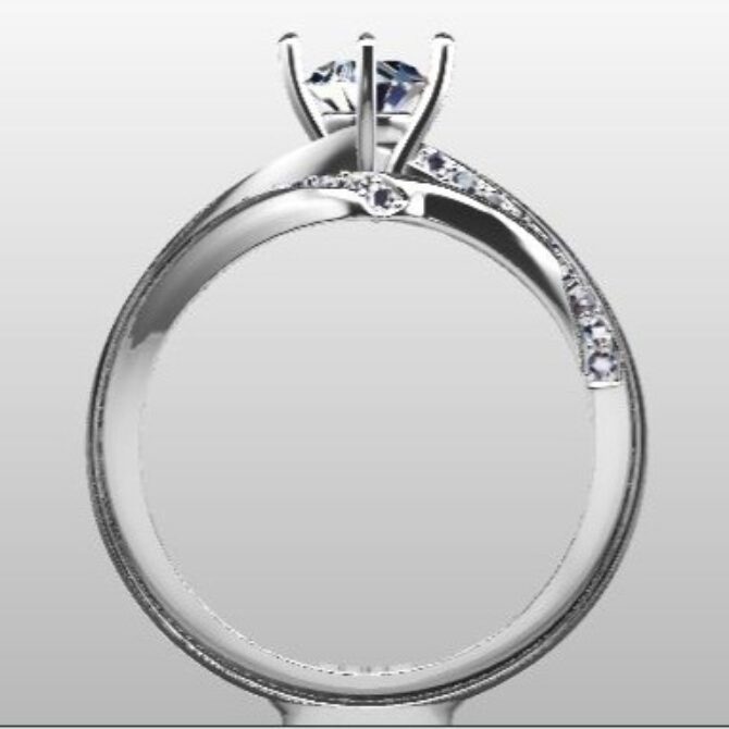 Custom Made Engagement Ring and Wedding Ring SB2505 image 3.