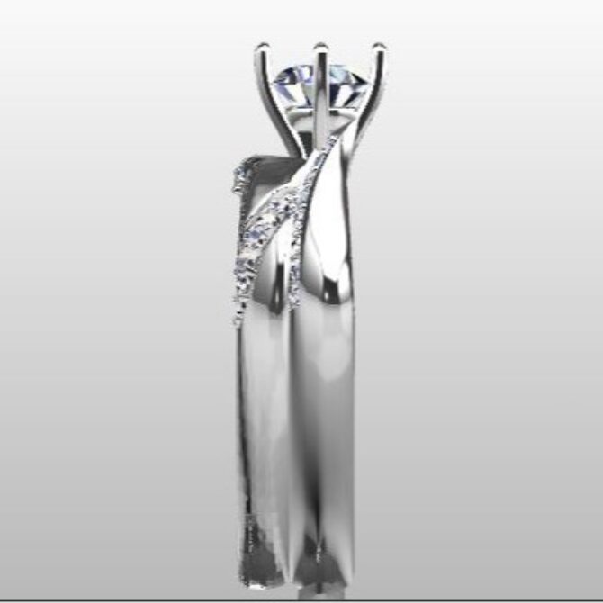 Custom Made Engagement Ring and Wedding Ring SB2505 image 4.
