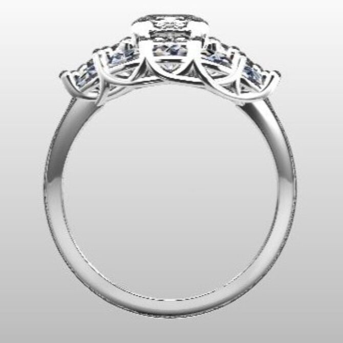 Custom Made Five Stone Diamond Set Wedding Ring SB2308 image 3