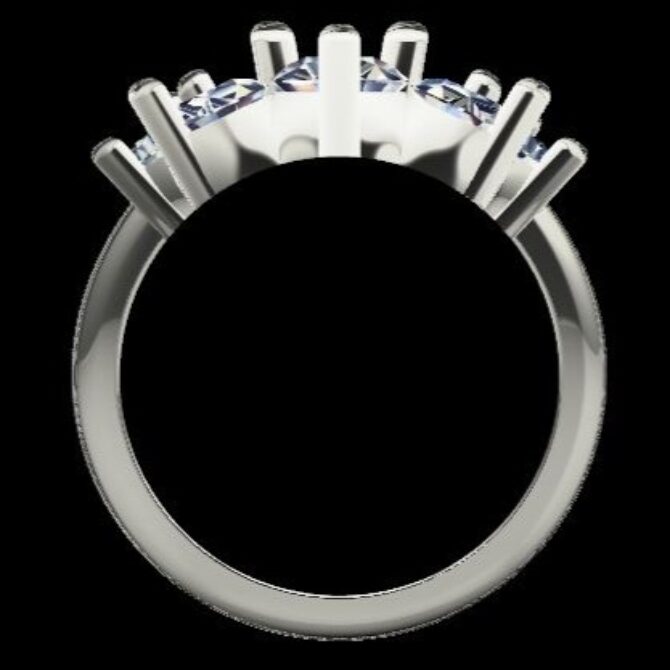 Custom Made Five Stone Curved Diamond Set Wedding Ring SB3092 image 3