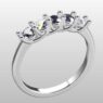 Custom Made Five Stone Diamond Set Wedding Ring SB3094 image 2