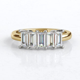 Custom Made Five Stone Emerald Cut Eternity Ring SB2107 image 1