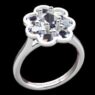 Custom Made Floral Halo Engagement Ring SB2336 image 2