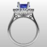 Custom Made Four Claw Halo Engagament Ring SB3206V2 image 3