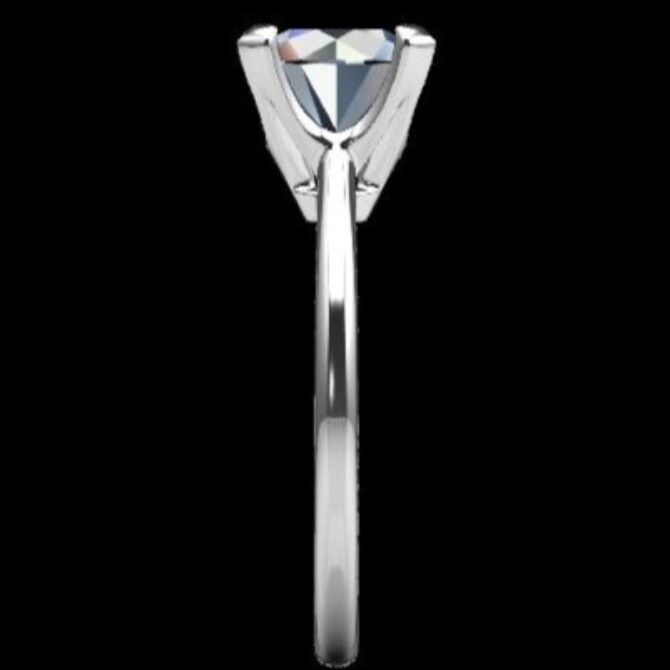 Custom Made Four Claw Round Cut Solitaire Engagement Ring SB3183 image 4