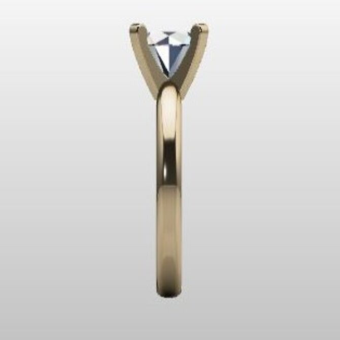 Custom Made Four Claw Round Cut Solitaire Engagement Ring SB3244 image 4