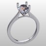 Custom Made Four Claw Round Cut Solitaire SB3128 image 2