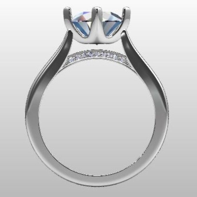 Custom Made Four-Claw Round Solitaire SB2347 image 3