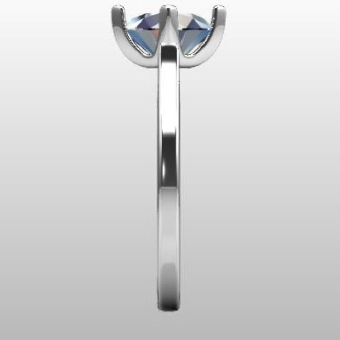 Custom Made Four-Claw Round Solitaire SB2347 image 4