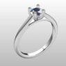 Custom Made Four Claw Solitaire Engagement Ring SB3268 image 2