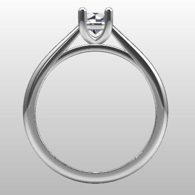 Custom Made Four Claw Solitaire Engagement Ring SB3268 image 3