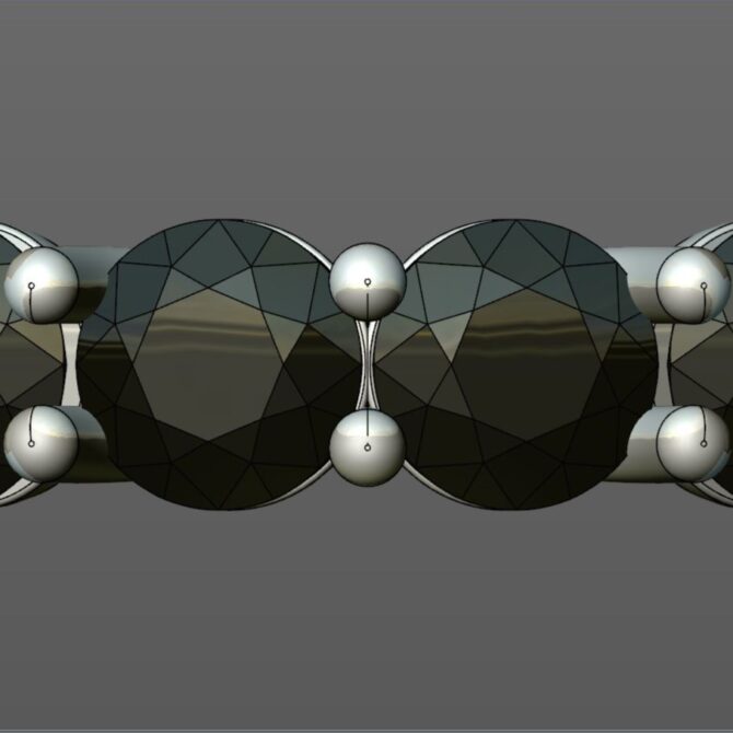 Custom Made Four Stone Eternity Ring SB2355 image 1