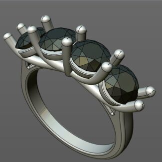 Custom Made Four Stone Eternity Ring SB2355 image 2