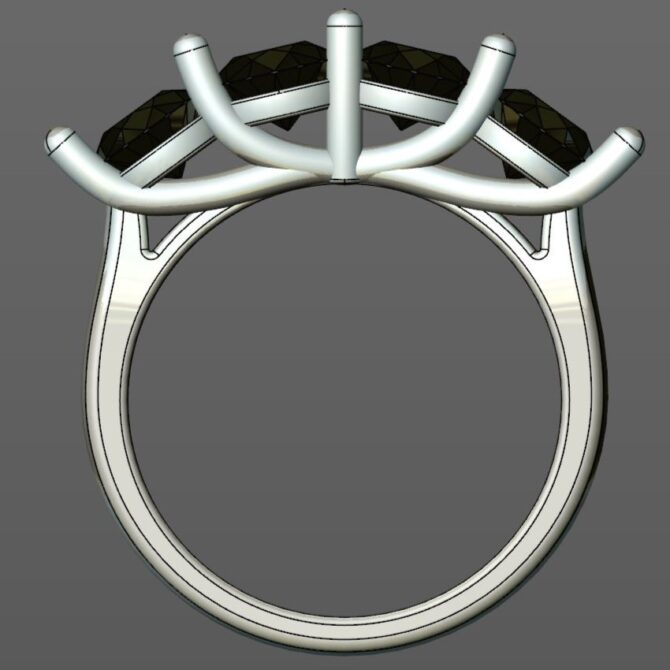 Custom Made Four Stone Eternity Ring SB2355 image 3Custom Made Four Stone Eternity Ring SB2355 image 3