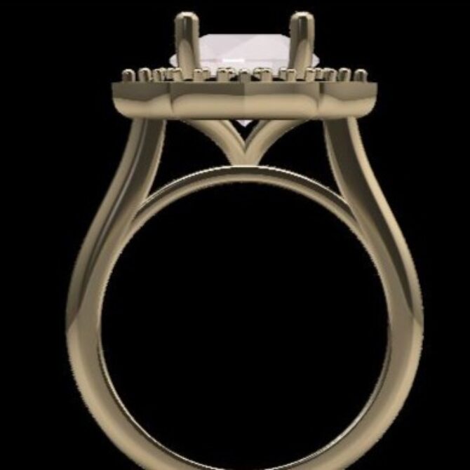 Custom Made Halo Engagement Ring SB2550 image 3